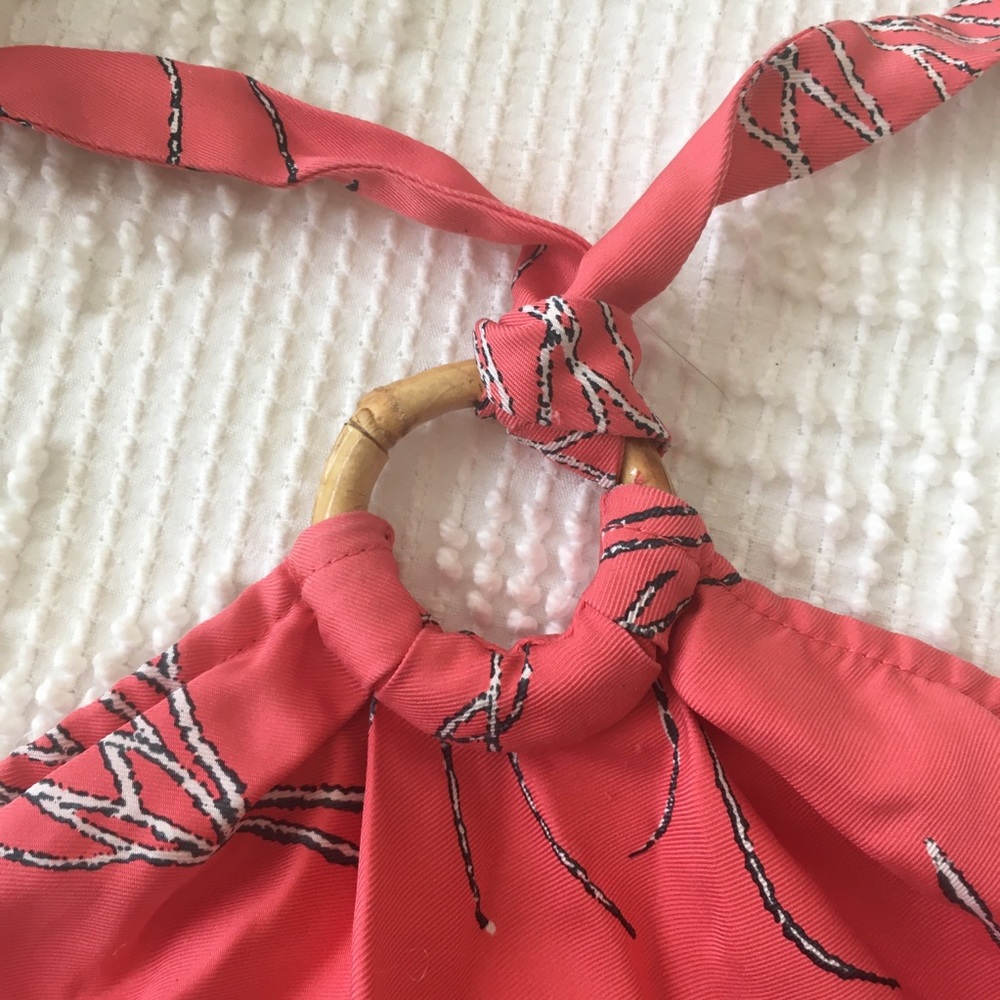 Coral red J McLaughlin top - Picture 2 of 8